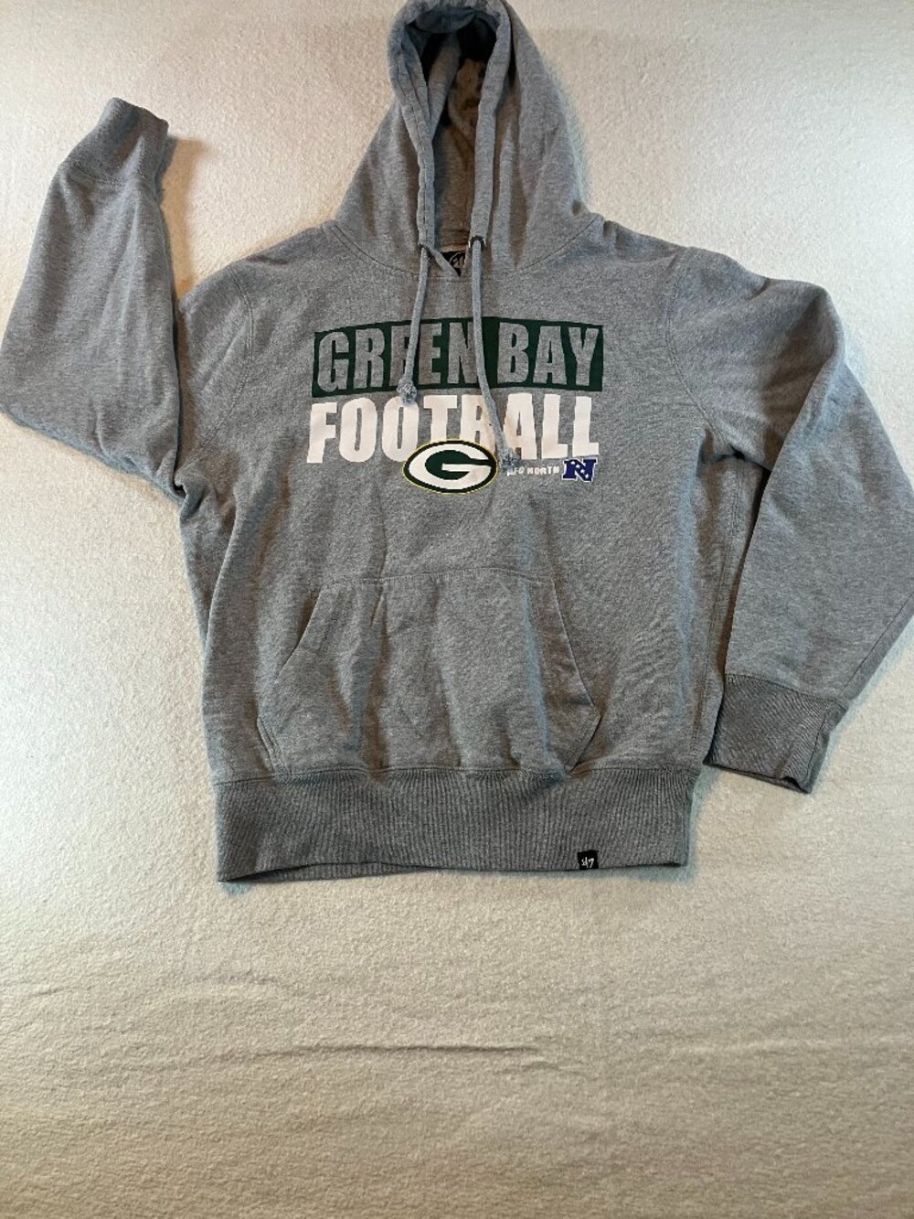 '47 Green Bay Packers Football Graphic Hoodie Grey‎ Size XL